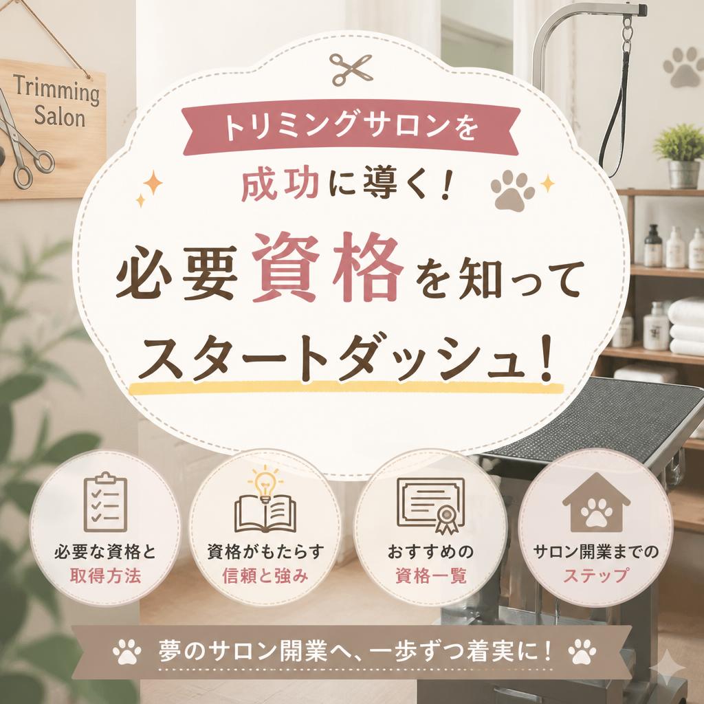トリミングサロンを成功に導く！必要資格を知ってスタートダッシュ！